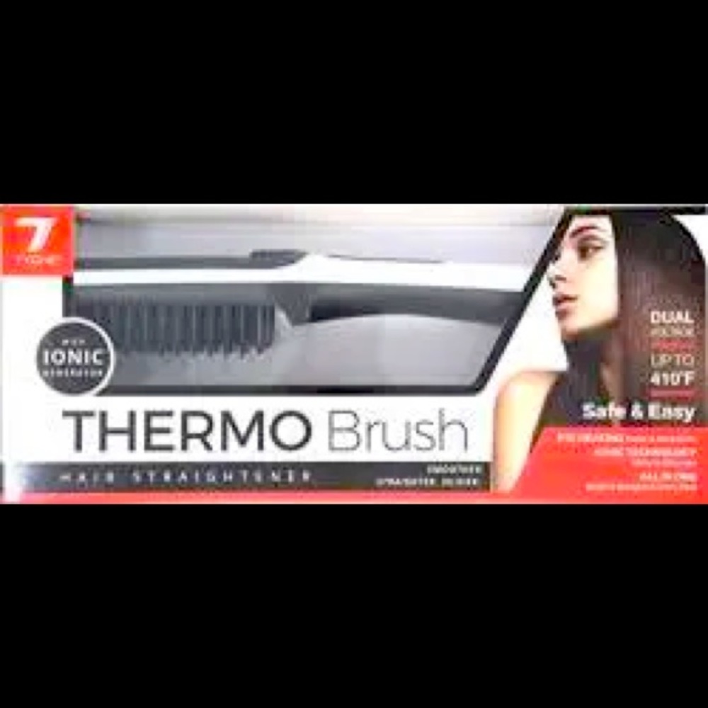 Hair straightening brush
